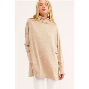 Free people long sleeve over sized  shirt